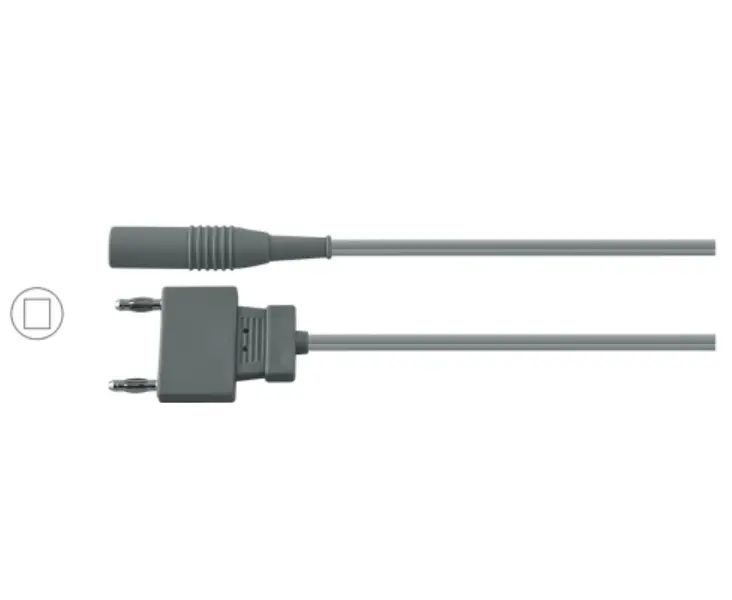 Silicone Bipolar Cable European Flat Plug Valleylab Connector