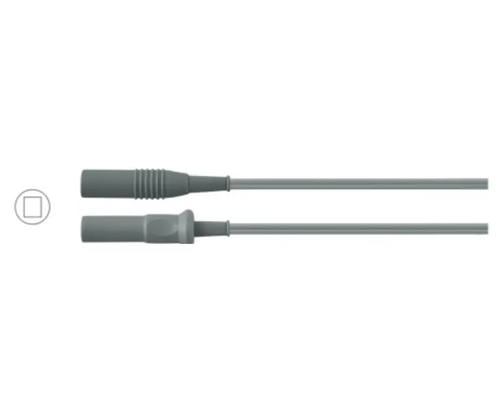 Reusable silicone bipolar cable European flat plug with Erbe connector