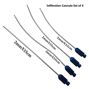 Curved Luer Lock Infiltration Cannula Stainless Steel