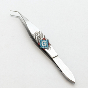 Castroviejo Ophthalmic Micro Forceps 0.5 mm Tying Tweezer Manual Stainless Steel Suture Tool for General Surgery