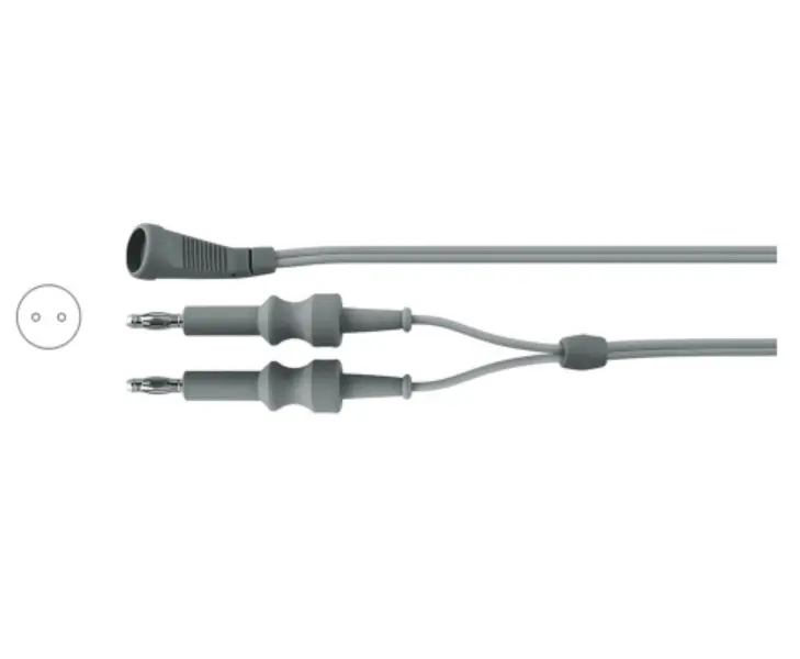Reusable Silicone Bipolar Cable 2 Pin to 4mm Banana