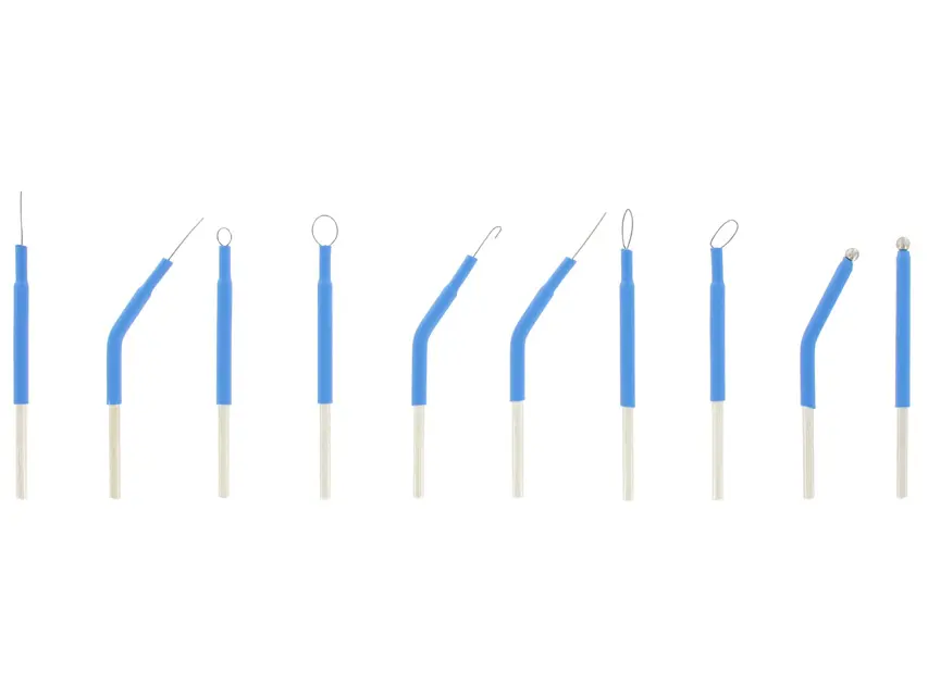 Electrosurgical Electrodes 2.4mm x 5cm Set of 10 Autoclavable